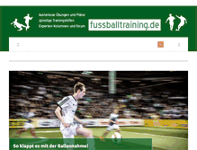 Tablet Screenshot of fussballtraining.de